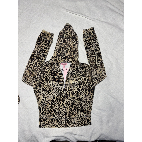 NWT HTF Juicy Couture Bling Track Suit Ocelot Animal  Print Size Medium Y2K Glam - Picture 11 of 11